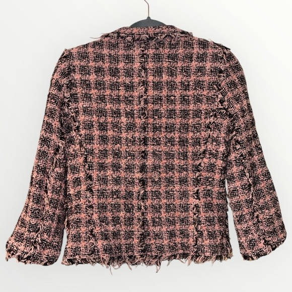 Vintage Pink and Black Tweed Blazer - Picture 5 of 5